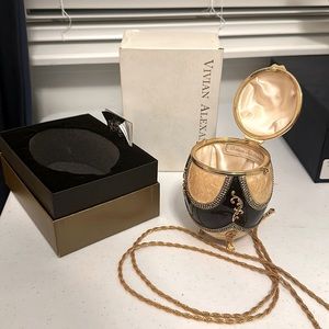 Vivian Alexander Egg Purse. Box and chain Included. One of a kind.